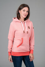 Corrie Coral Pink Microstripe Hoodie