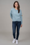 Erma Aqua Cross Hem Sweatshirt