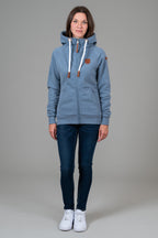 Hera Heather Blue Full-Zip Hoodie