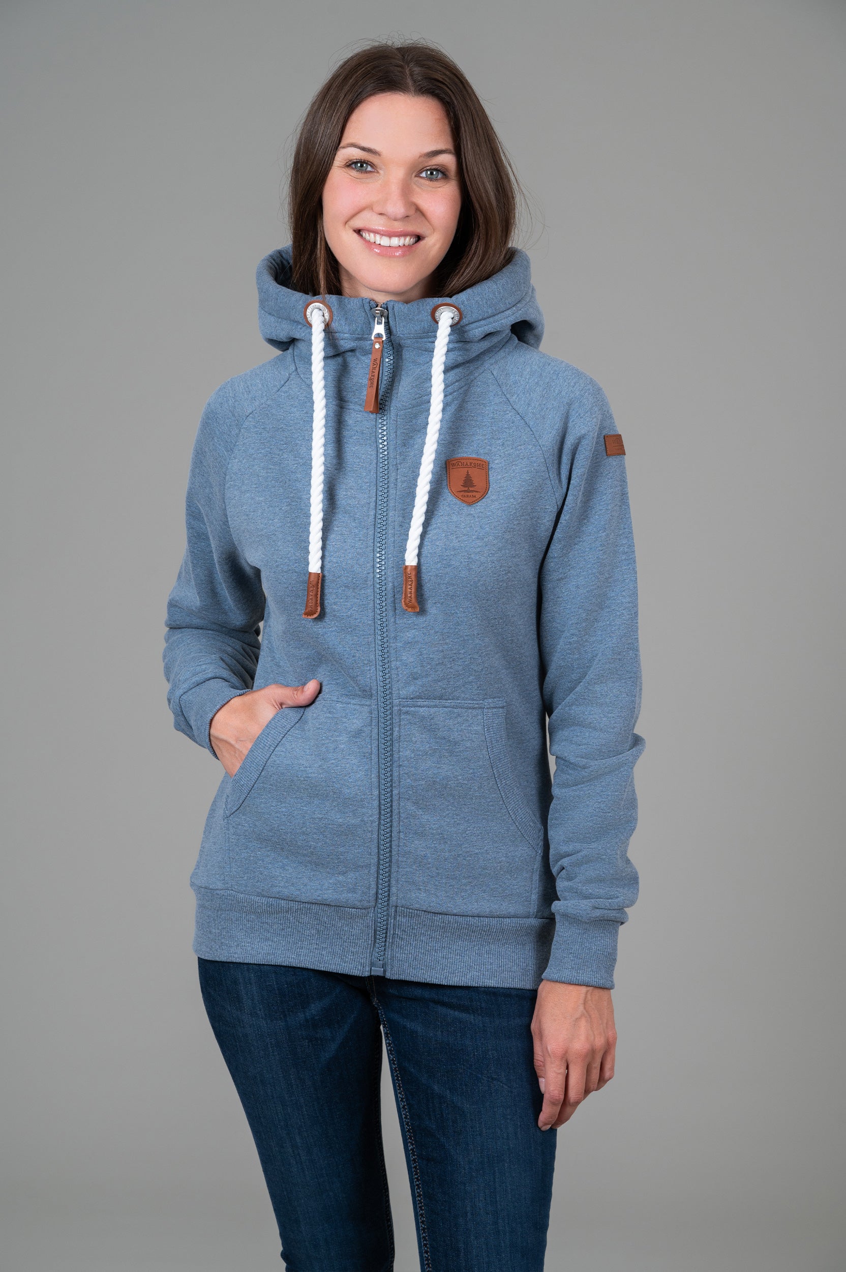Hera Heather Blue Full-Zip Hoodie Main image