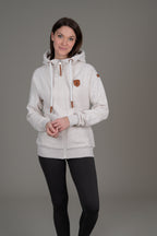 Hera Heather Oatmeal Full-Zip Hoodie