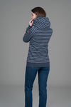 Hera Navy Stripe Full-Zip Hoodie