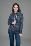 Hera Navy Stripe Full-Zip Hoodie