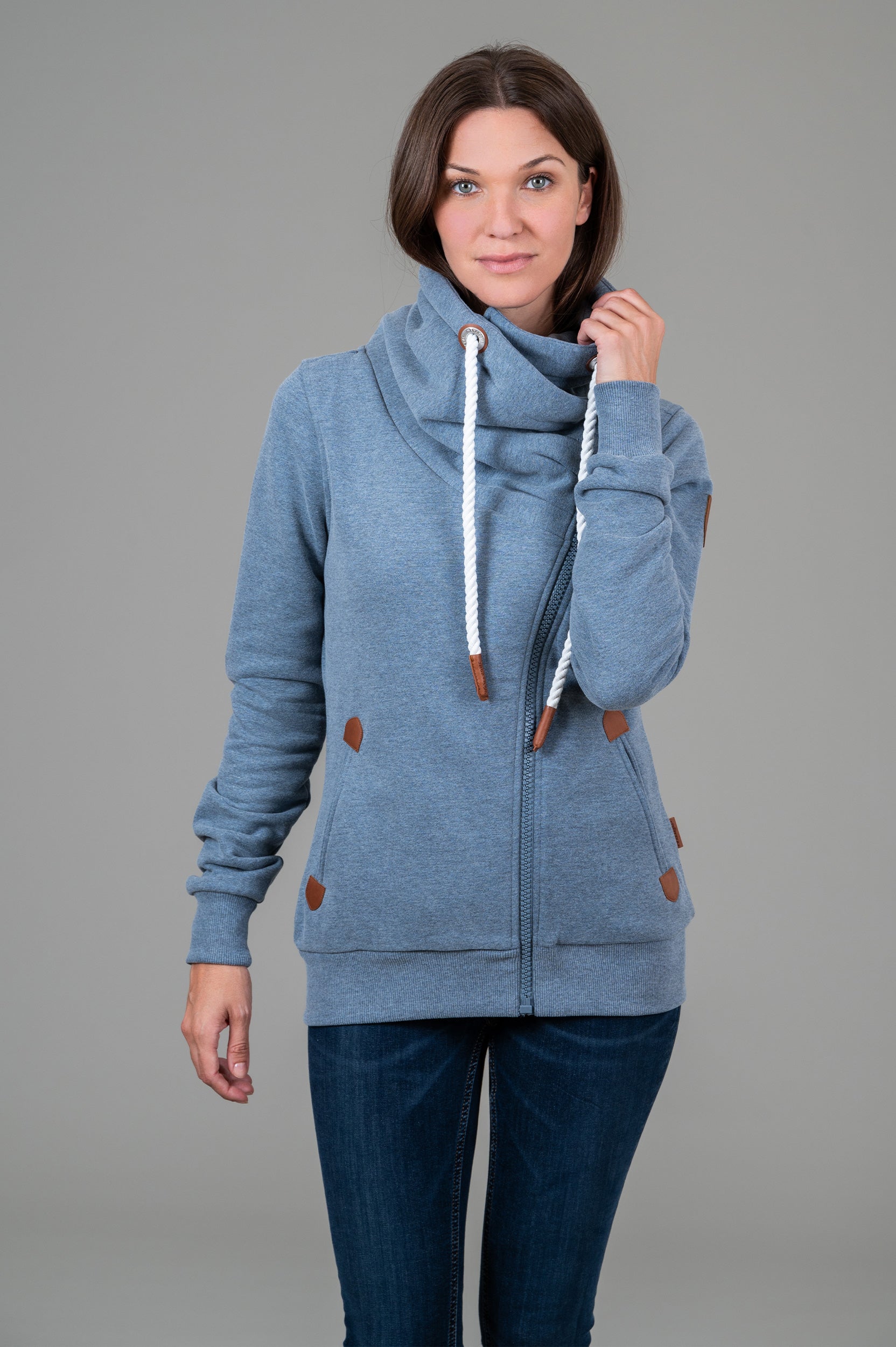 Hestia Heather Blue Full-Zip Sweatshirt Main image