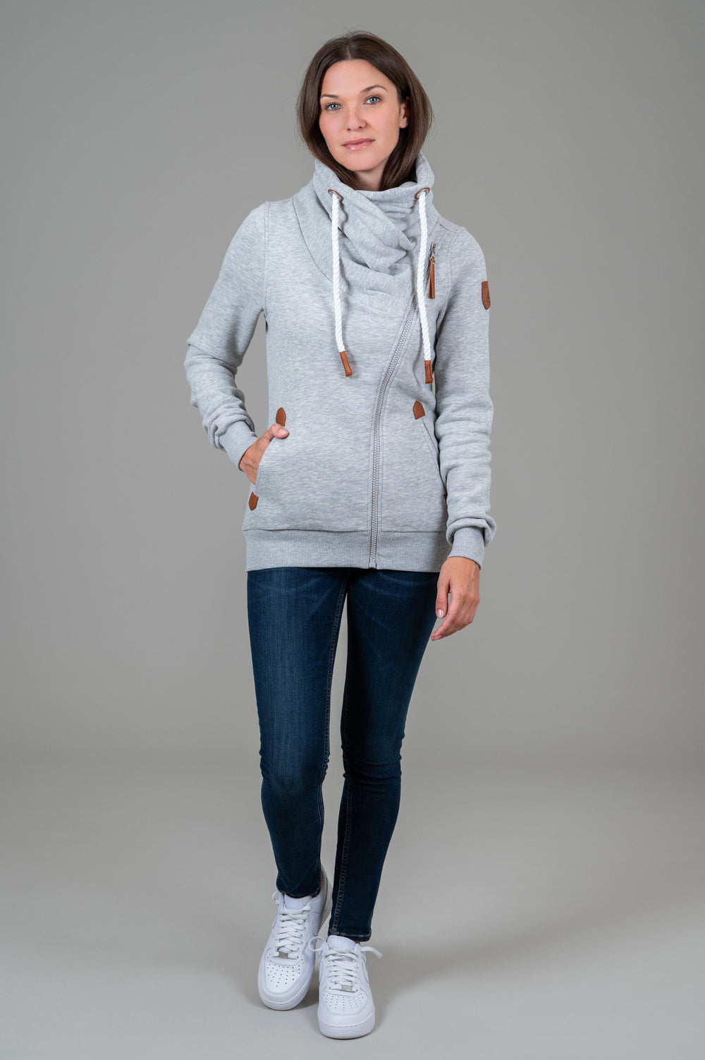 himemama　0724 Wanakome Women's Hestia Asymmetrical Zip Hoodie | Sheplers