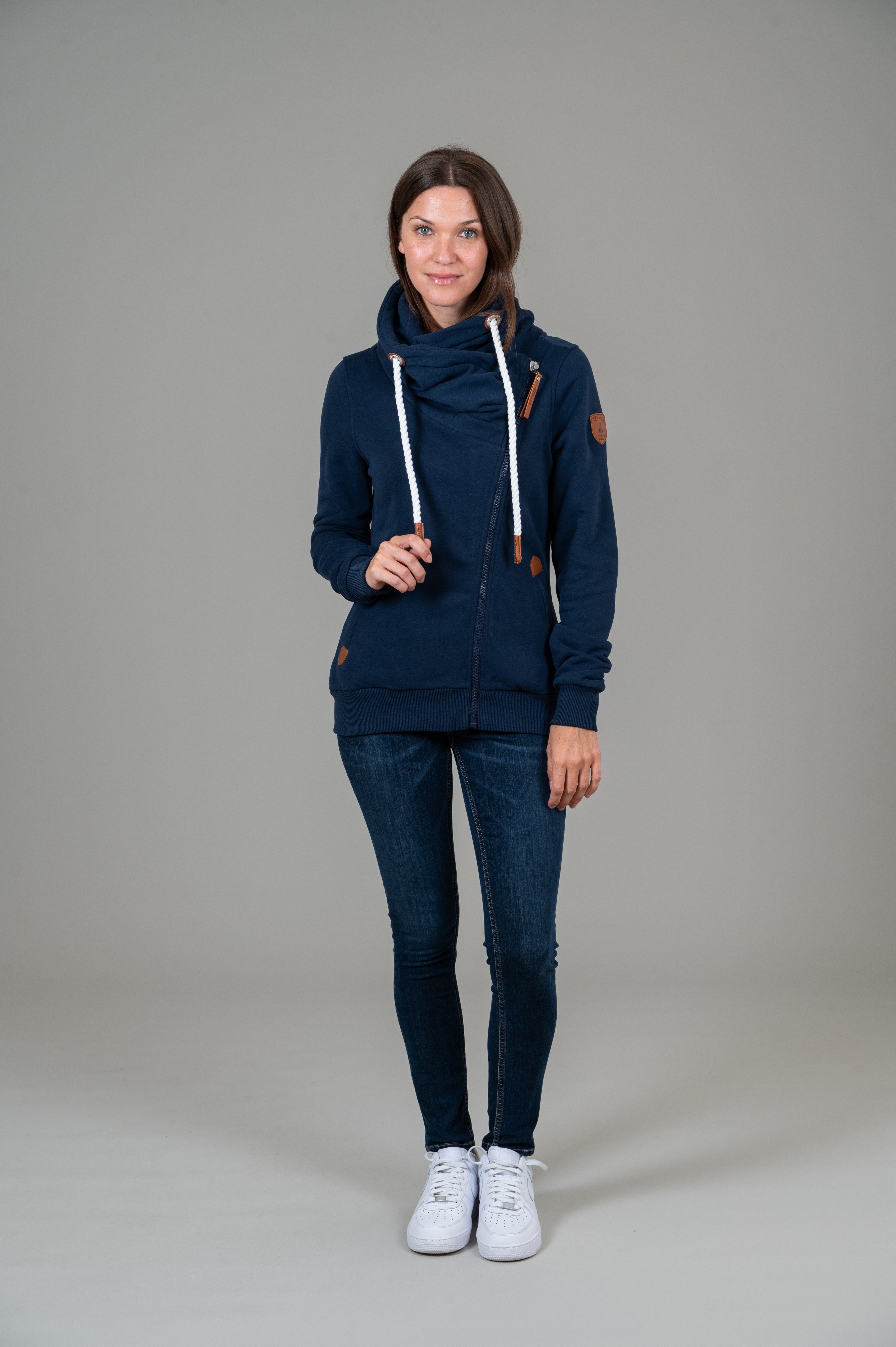 Hestia Oxford Blue Full-Zip Sweatshirt
