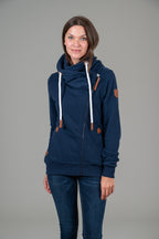 Hestia Oxford Blue Full-Zip Sweatshirt