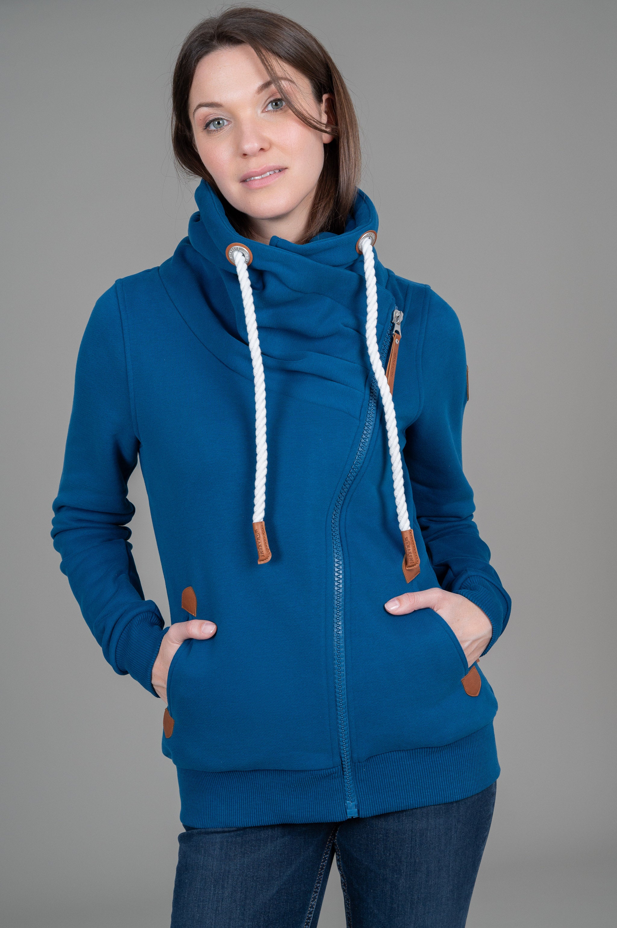 Hestia Dark Duck Full-Zip Sweatshirt