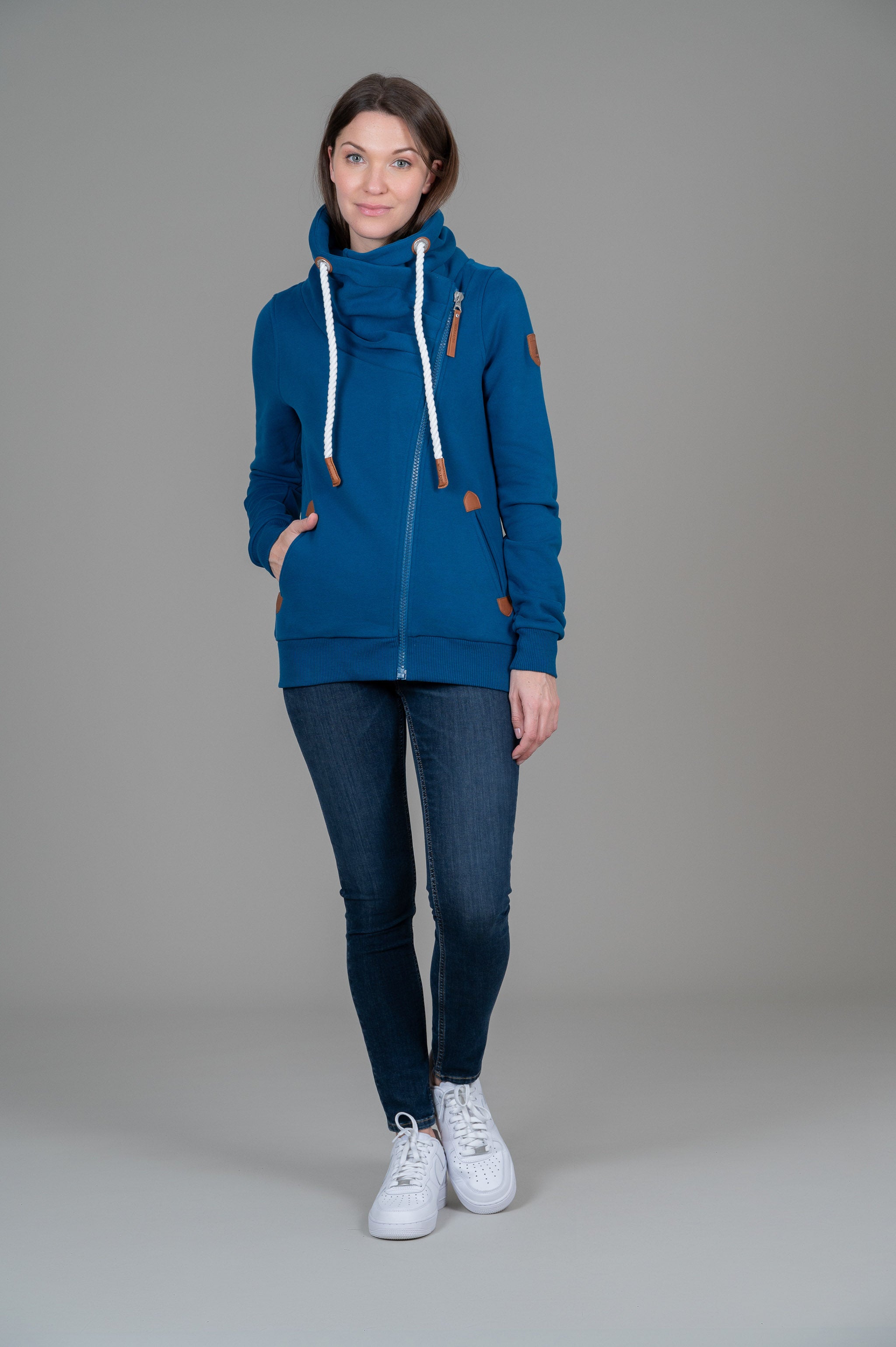 Hestia Dark Duck Full-Zip Sweatshirt