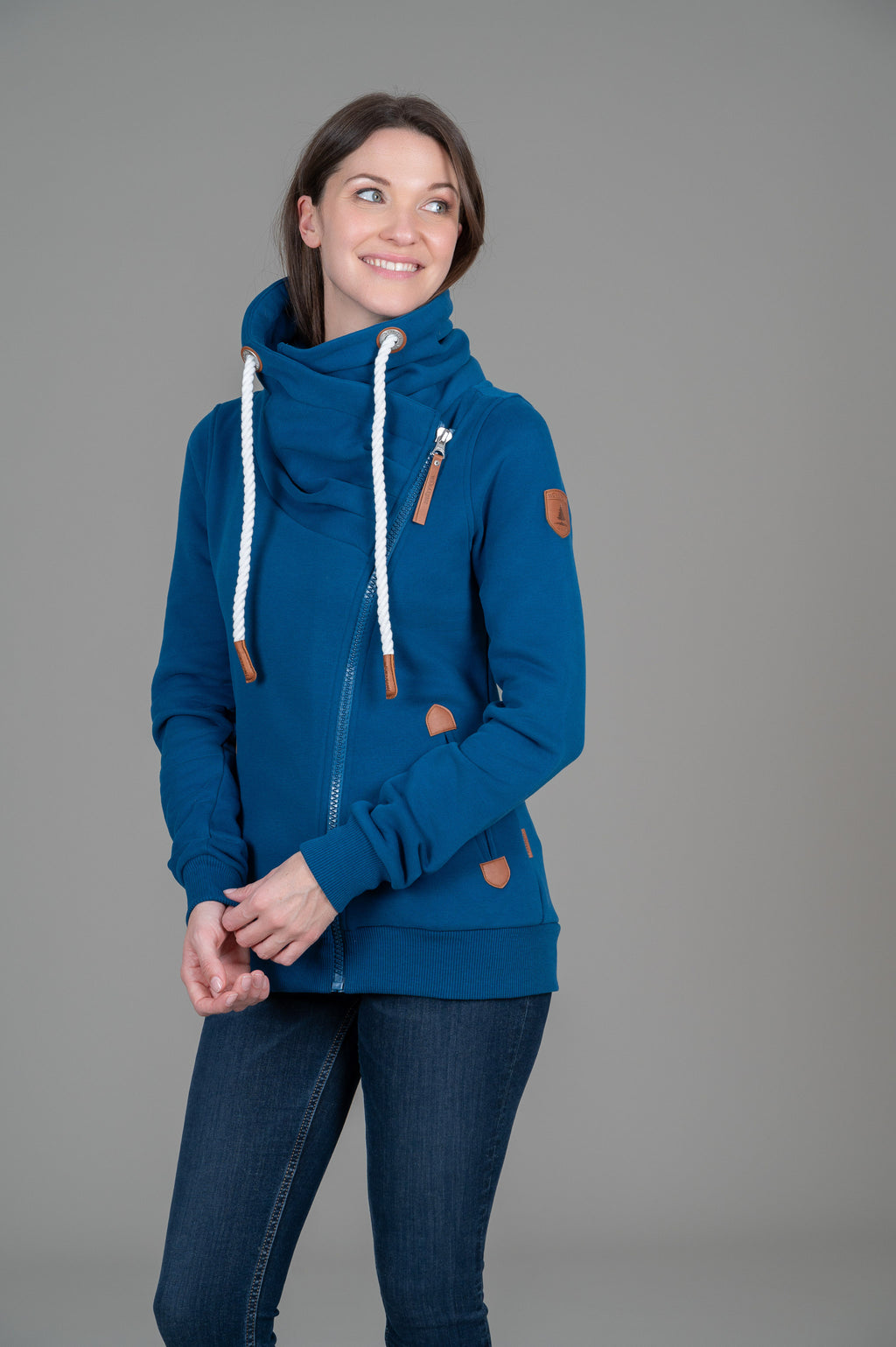 Hestia Dark Duck Full-Zip Sweatshirt