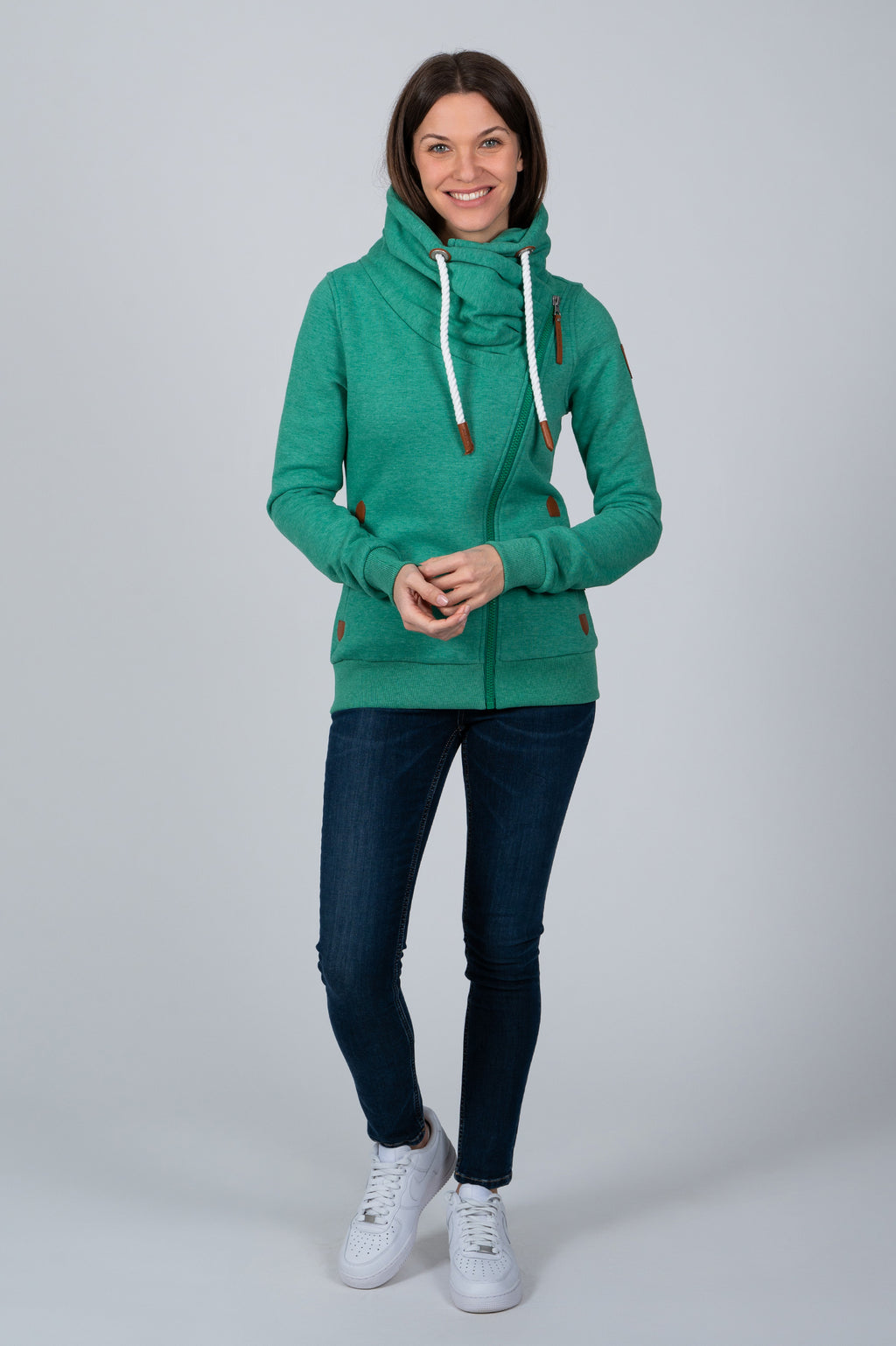 Hestia Duck Egg Green Full-Zip Sweatshirt