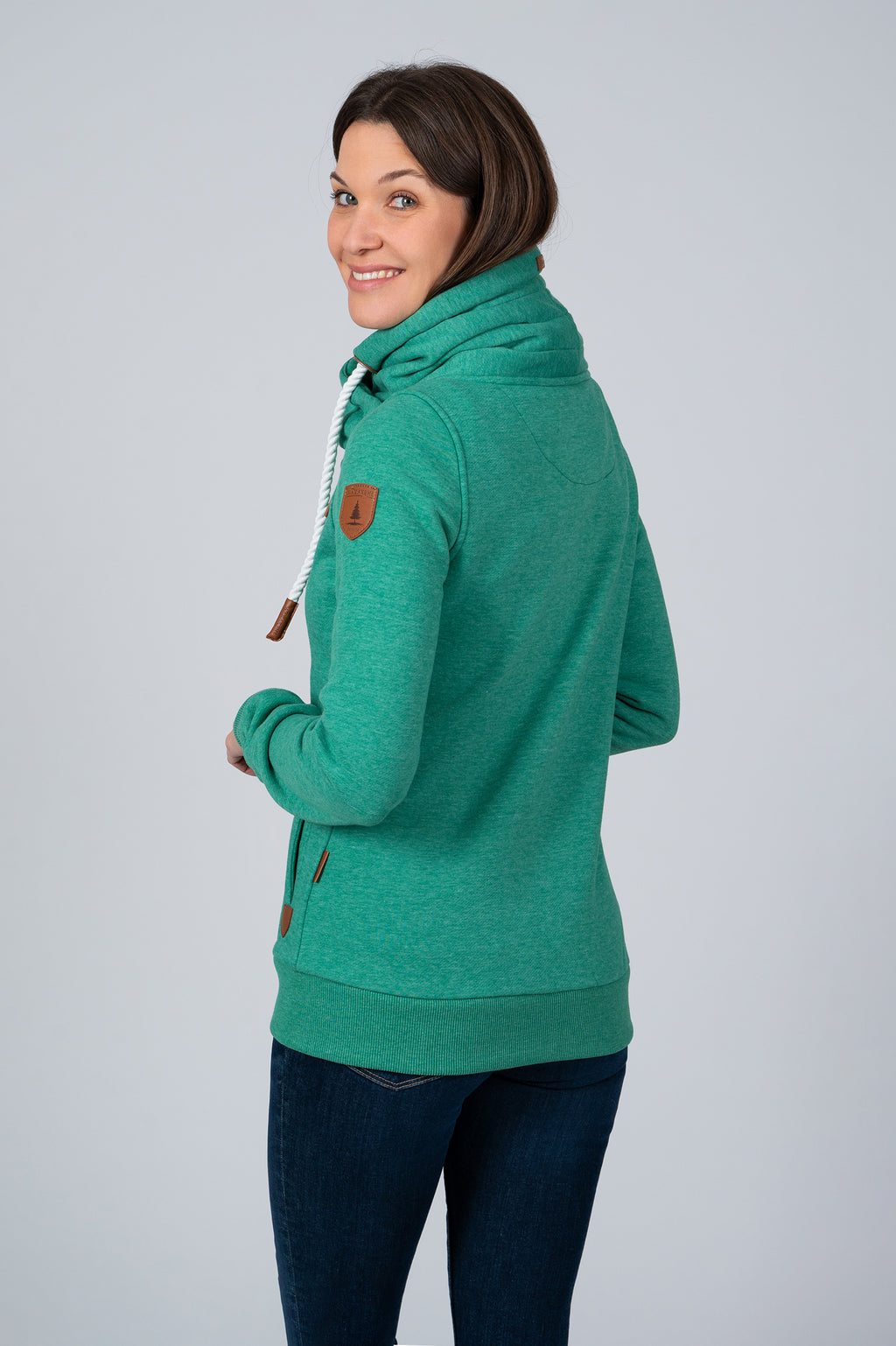 Hestia Duck Egg Green Full-Zip Sweatshirt