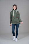 Hestia Moss Green Full-Zip Sweatshirt