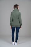 Hestia Moss Green Full-Zip Sweatshirt