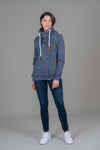 Hestia Navy Full-Zip Sweatshirt