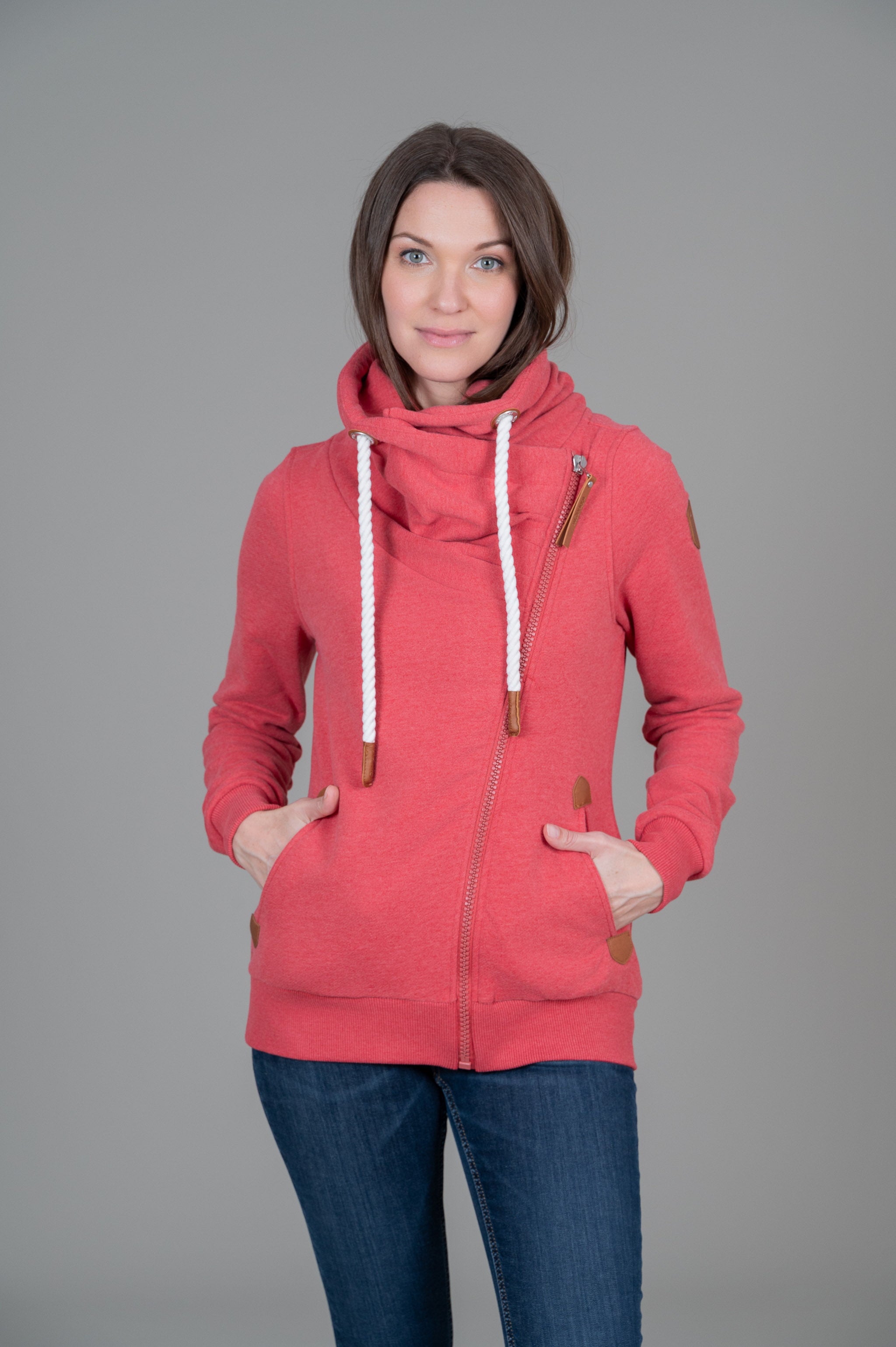 Hestia Rosso Full-Zip Sweatshirt