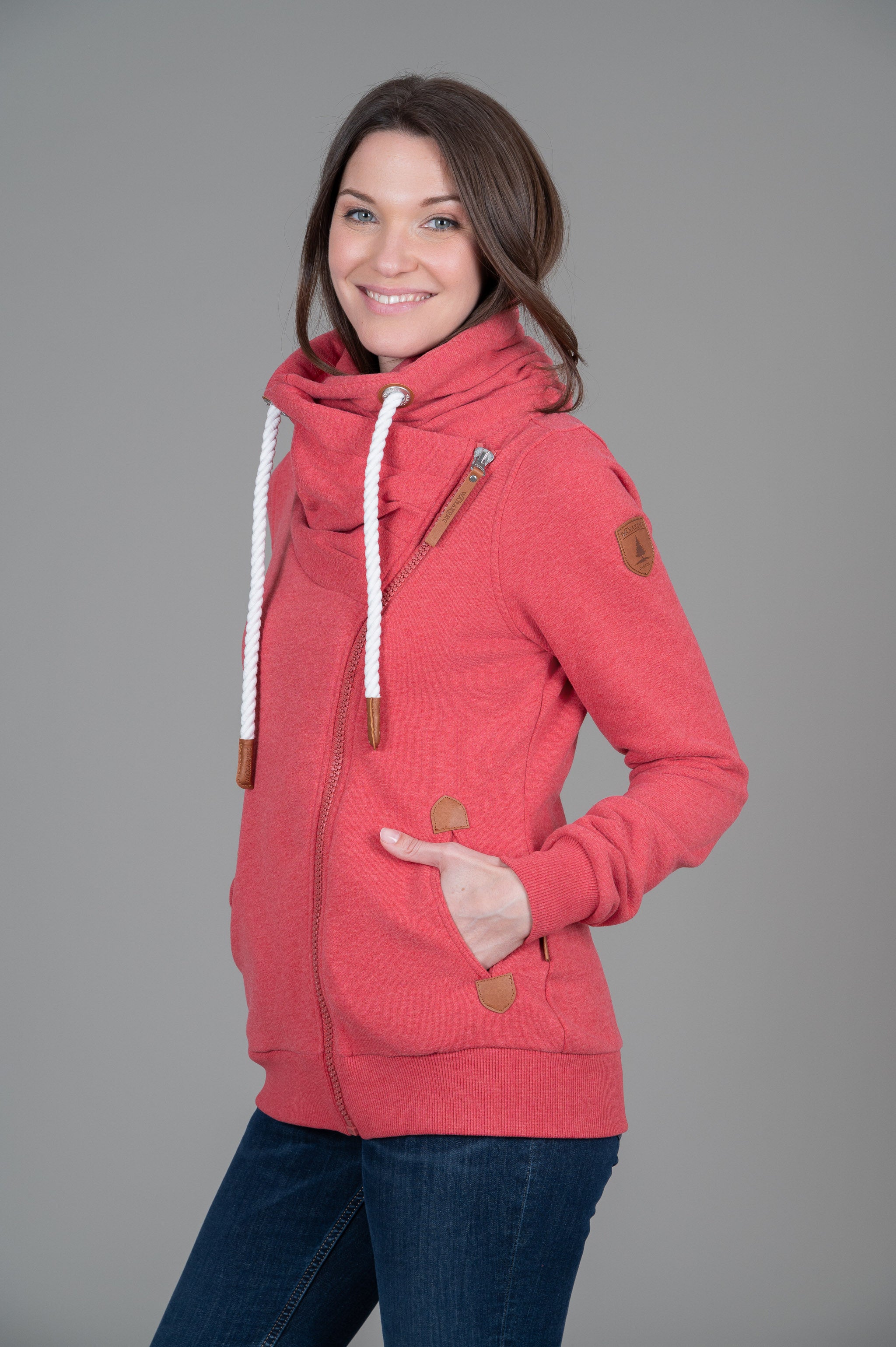 Hestia Rosso Full-Zip Sweatshirt