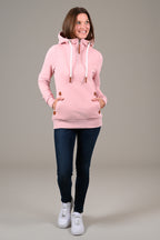 Ivy Half-Zip Heather Pink Hoodie