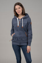 Janie Navy Full-Zip Hoodie