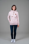 Jas Sepia Rose Button Neck Hoodie