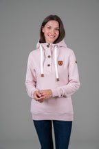Jas Sepia Rose Button Neck Hoodie