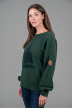 Lone Pines Printed Sweatshirt Deep Forest