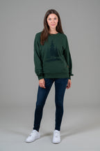 Lone Pines Printed Sweatshirt Deep Forest