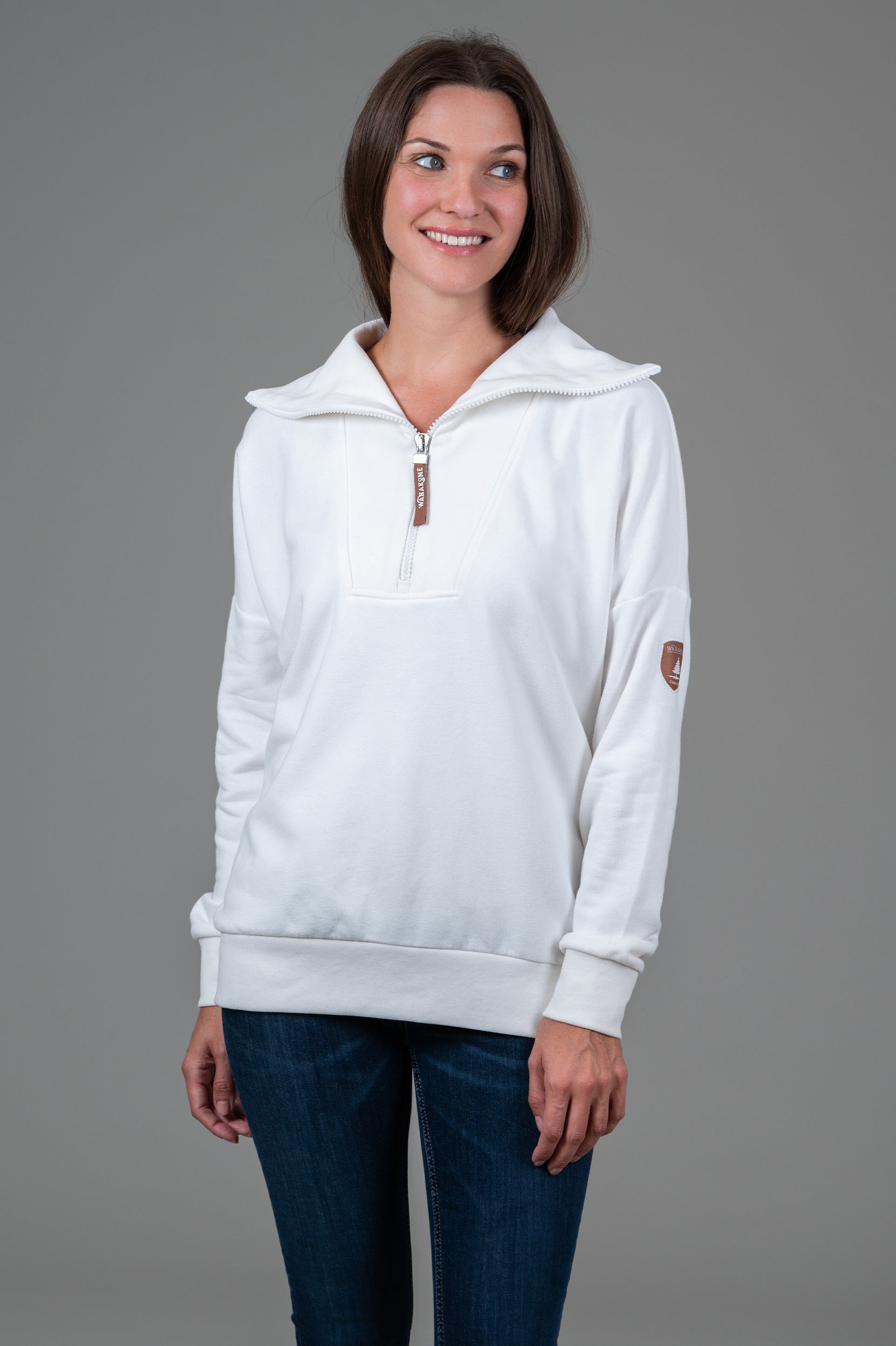 Padma Ivory Half-Zip Sweatshirt Main image