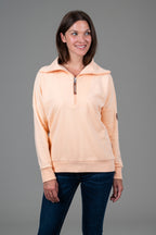 Padma Peach Half-Zip Sweatshirt