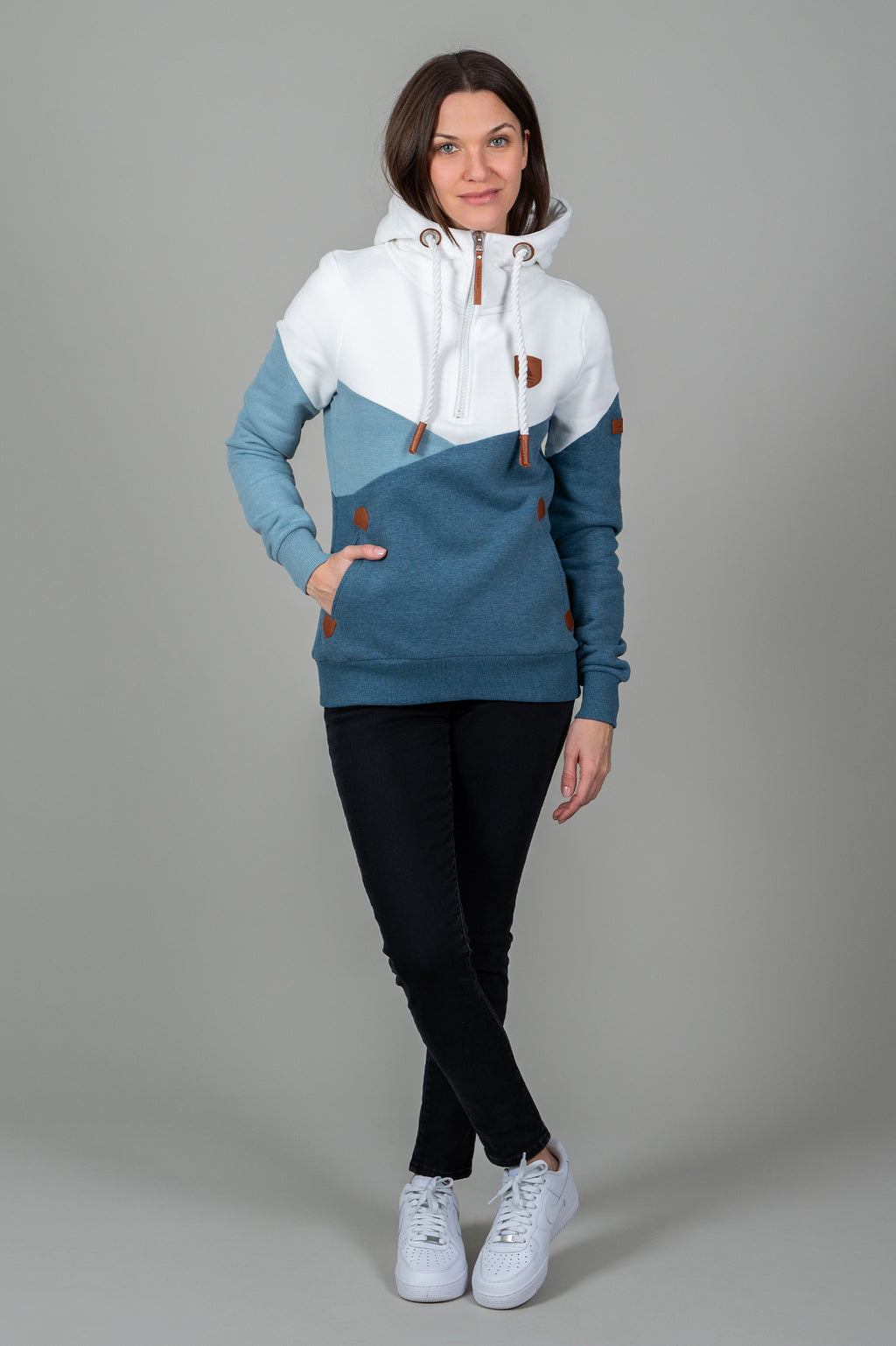 Roxy Indigo Fade Mix Half-Zip Hoodie