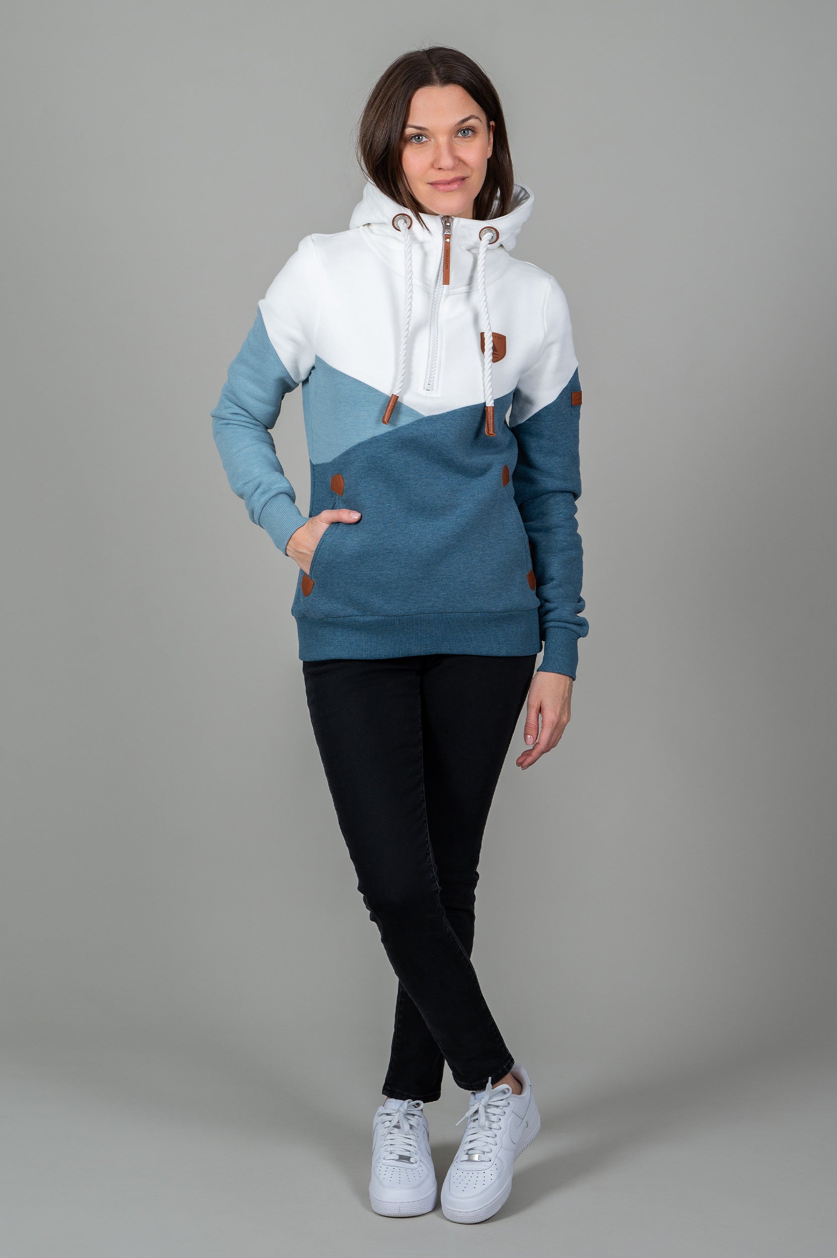 Roxy Indigo Fade Mix Half-Zip Hoodie