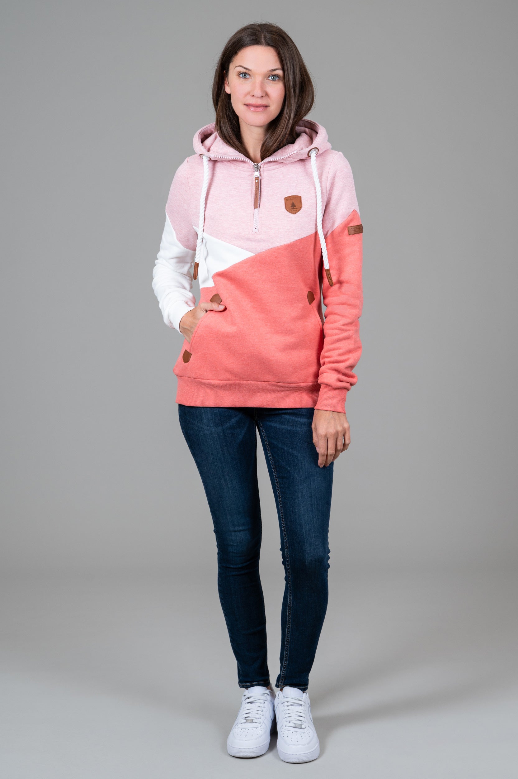 Roxy Coral Pink Half-Zip Hoodie