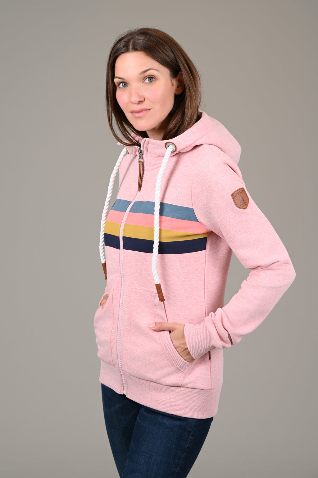 Seastar Heather Pink Full-Zip Hoodie