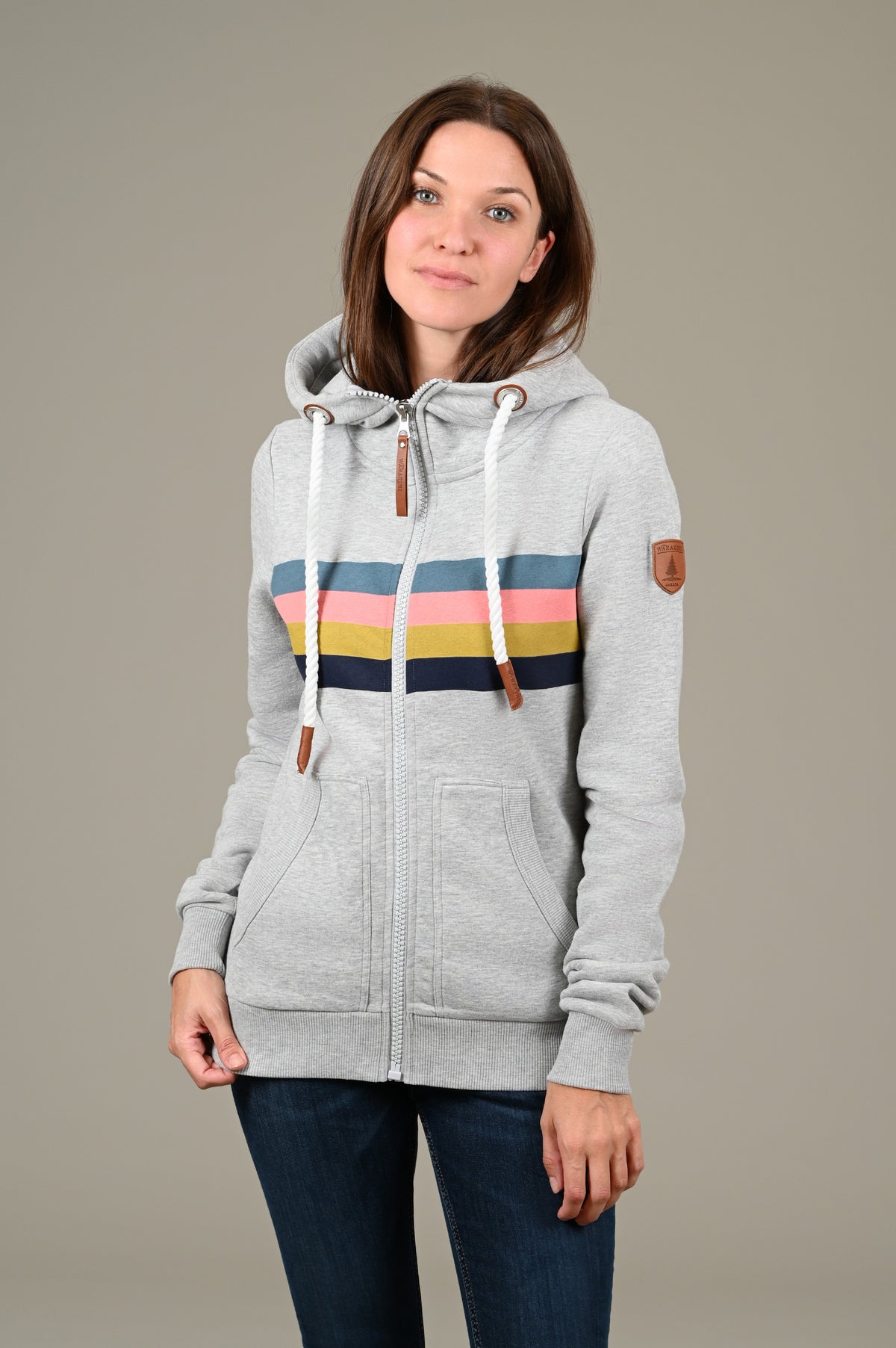 Seastar Light Heather Grey Full-Zip Hoodie – Wanakome