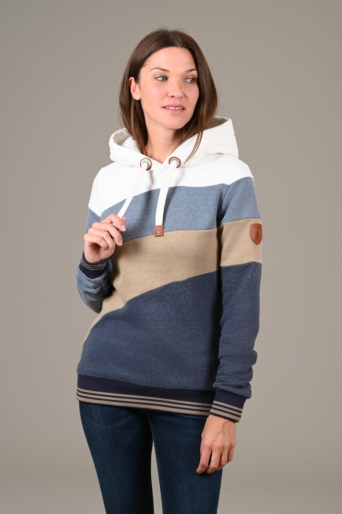 Spira Colorblock Navy Mix Hoodie