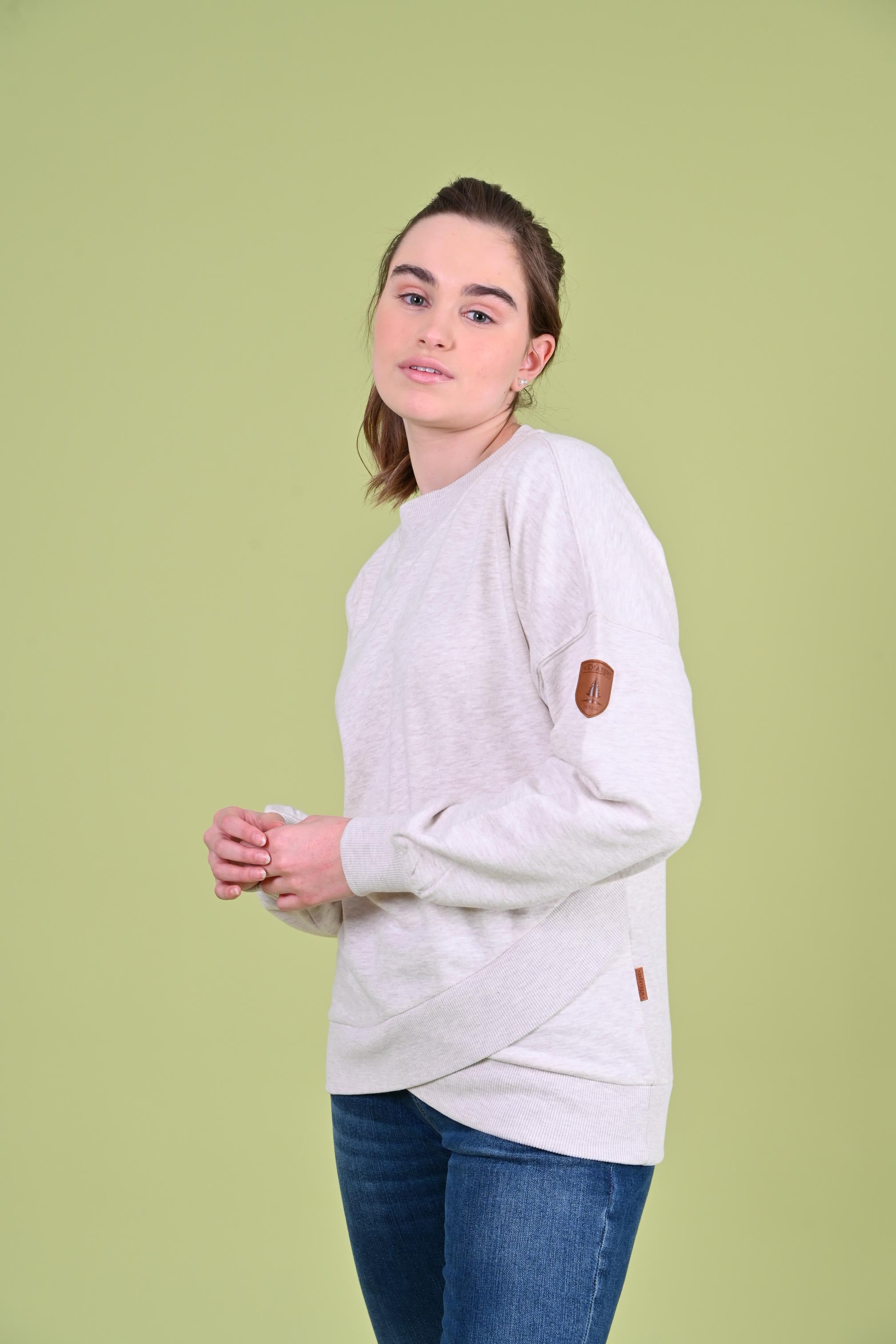 Winnie Tulip Sweatshirt Heather Oatmeal Image principale