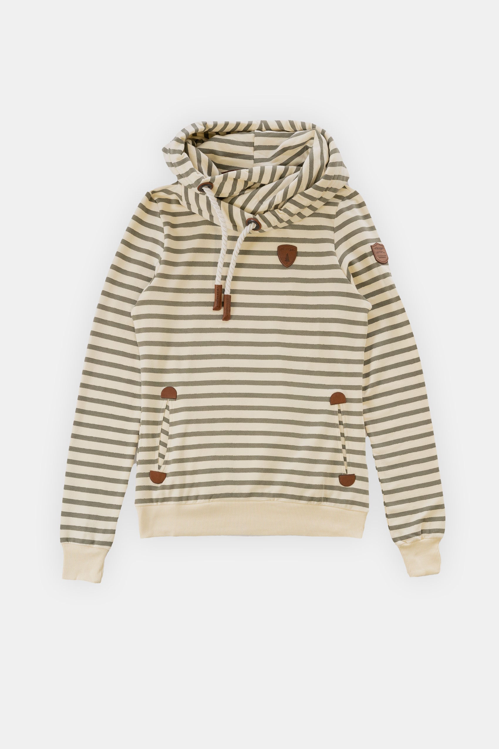 Artemis Oatmeal Vetiver Stripe Hoodie Secondary image