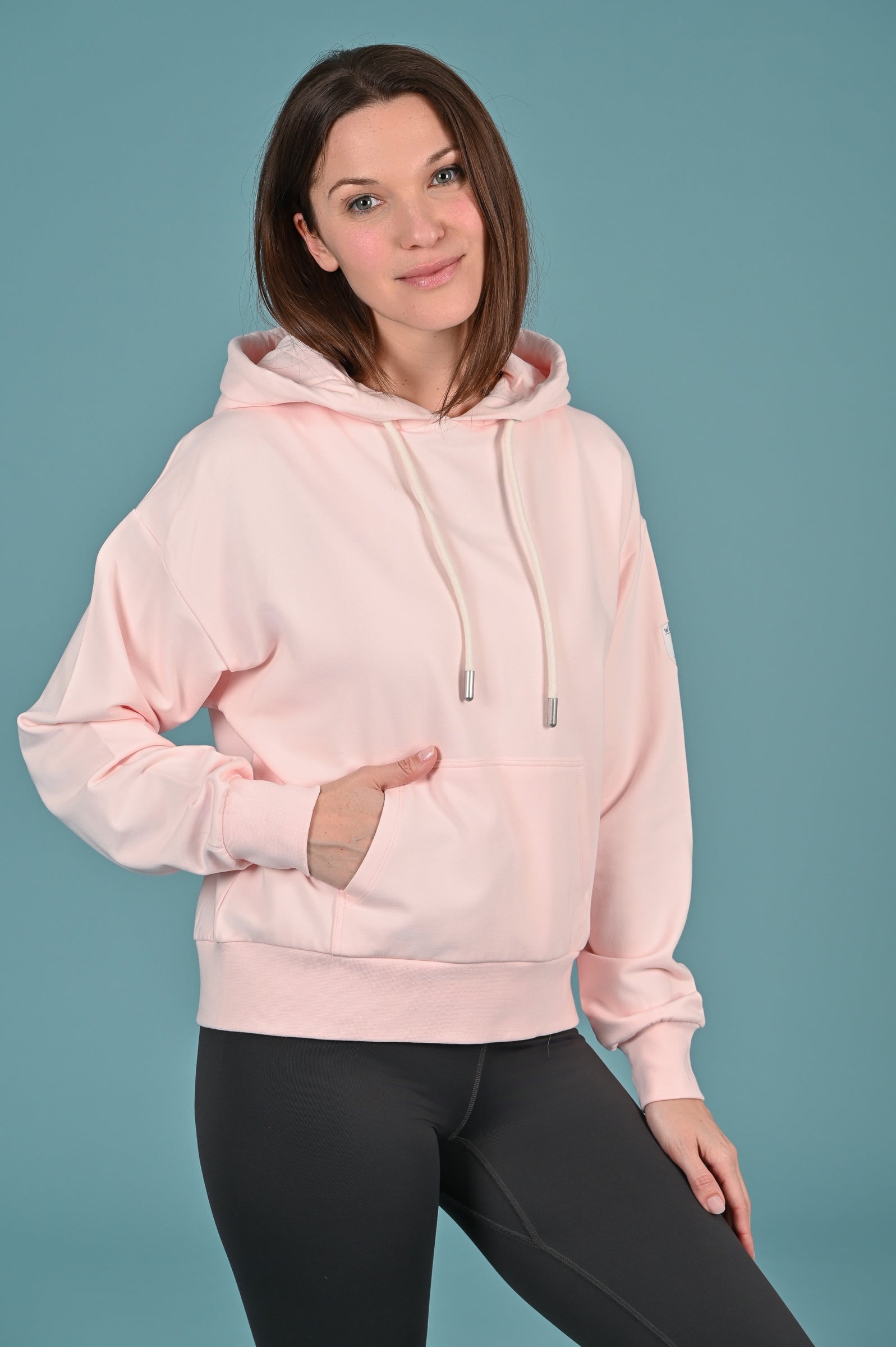 Wanakome women's lux fleece Chimera hoodie in Primrose Main image