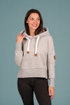 Wanakome Leila Women's Cropped Hoodie in Light Heather Grey