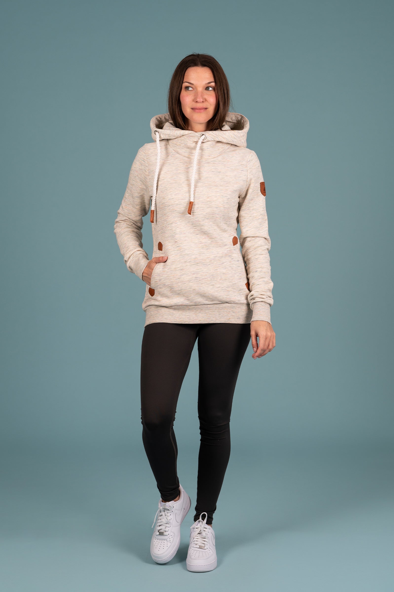 Gemma Heather Ivory Hoodie Multi Secondary image