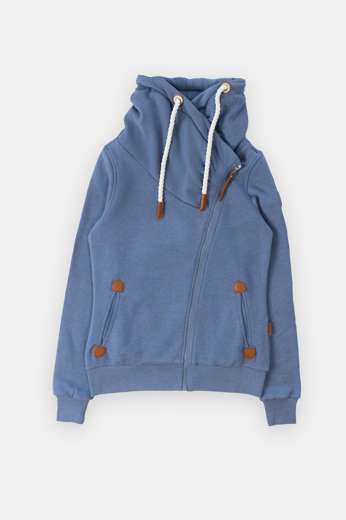 Col bénitier zippé bleu minéral Hestia