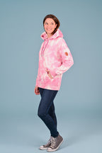 Wanakome women's Billie Tie Dye Oversized Pullover Terry Hoodie in Pink