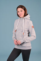 Wanakome women's Cassy pullover hoodie in light heather grey