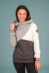 Wanakome Women's Mika Colorblock Hoodie in Carbon Mix