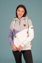 Wanakome Wanakome Women's Colorblock Pullover Terry Hoodie in Lavender Mix