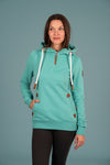 Wanakome Women's Ivy Half-Zip Hoodie in Cove