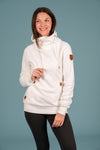 Wanakome Julissa Women's Women's High Neck Sweatshirt in Ivory