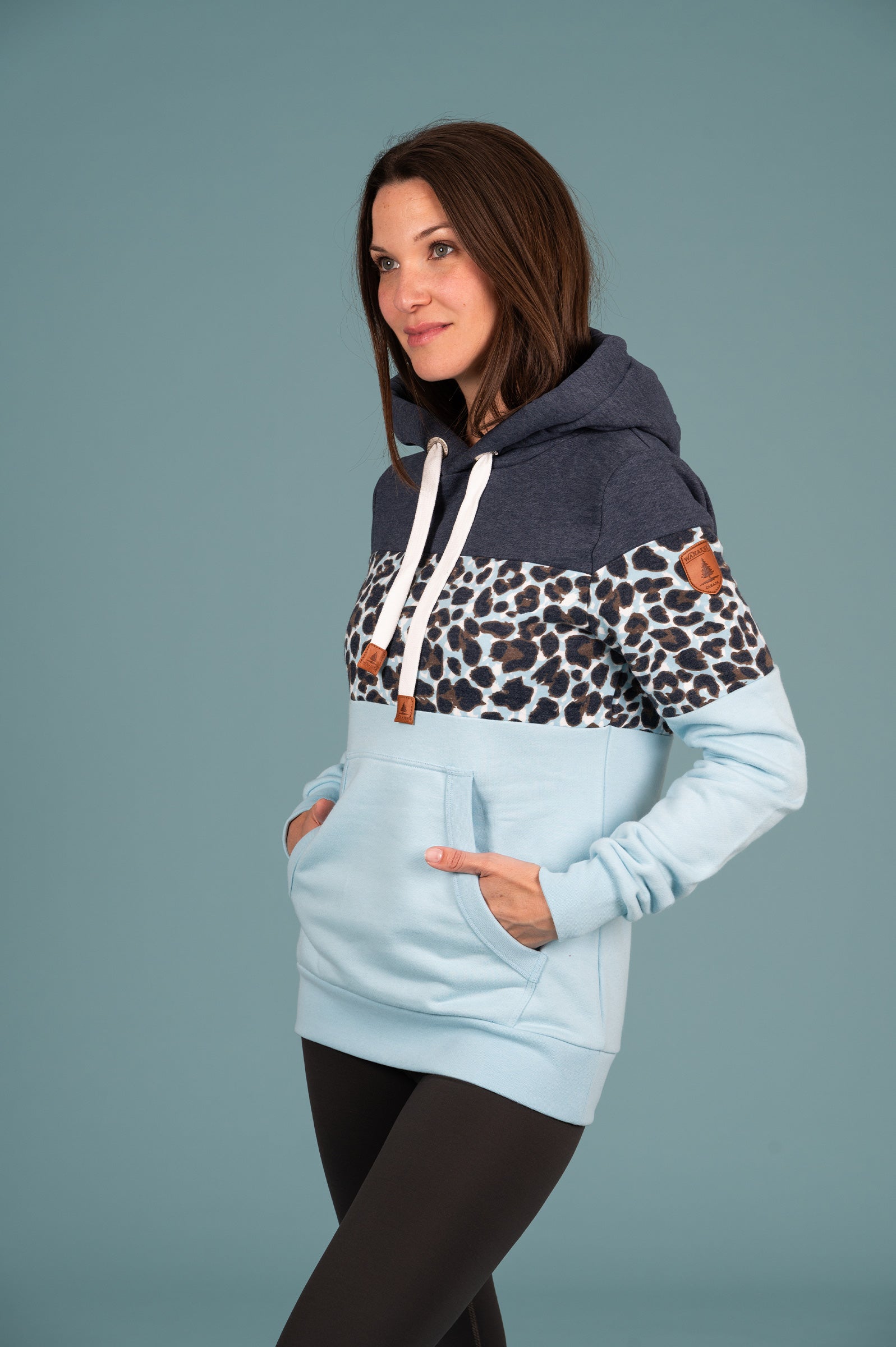 Wawnakome Women's Lucia Print Hoodie in Navy Mix