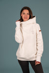 Wanakome Women's Rubia Stripe Detail Pullover Hoodie in Ivory