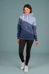 Women's Selene Chambray Mix Color Block Hoodie